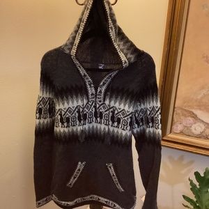 Alpaca Wool Knitted Hoodie Sweater